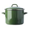 Buy BK Covered Stockpot 24cm 8.7L Indigo Collection Green – Premium Enameled Steel Cookware Australia