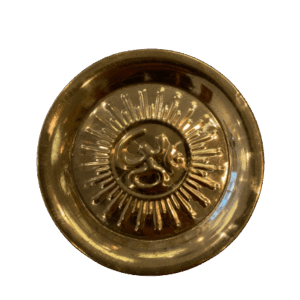 Brass Om plate small 3 sizes