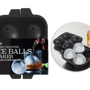 Max Choice 4pc Silicone 48mm Jumbo Ice Balls Tray